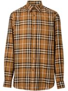 Burberry Vintage Check Cotton Flannel Shirt - Brown