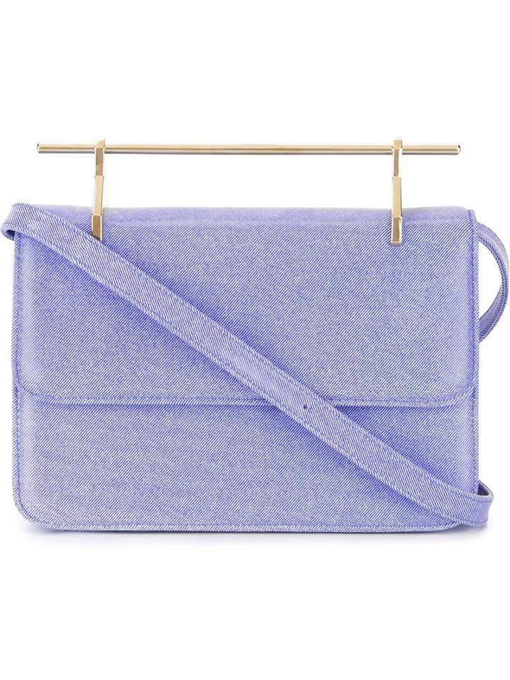 M2malletier Denim Effect Envelope Shoulder Bag