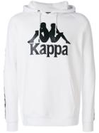 Kappa Logo Print Hooded Sweatshirt - White