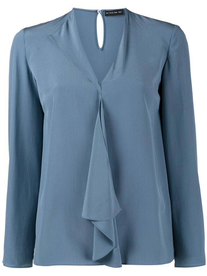 Etro V-neck Blouse - Blue