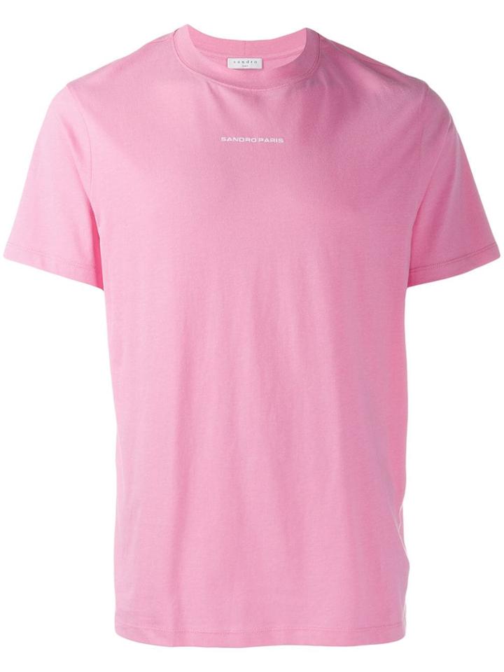 Sandro Paris Logo Print T-shirt - Pink