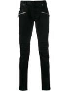 Balmain Zipped Pockets Skinny Jeans - Black