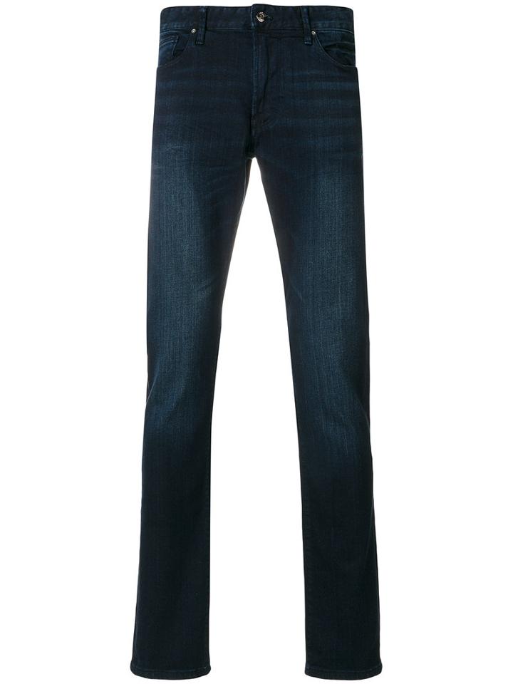 Armani Jeans - Regular Fit Jeans - Men - Cotton/spandex/elastane - 36, Blue, Cotton/spandex/elastane