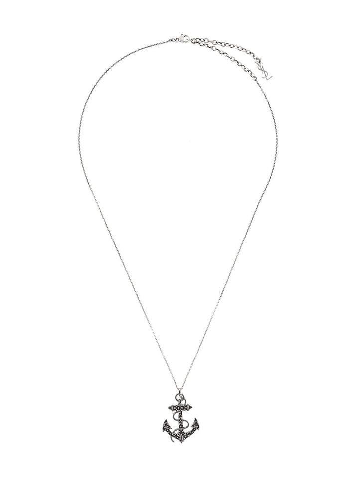 Saint Laurent Anchor Necklace - Metallic