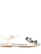 See By Chloé Two Tone Flat Sandals - White