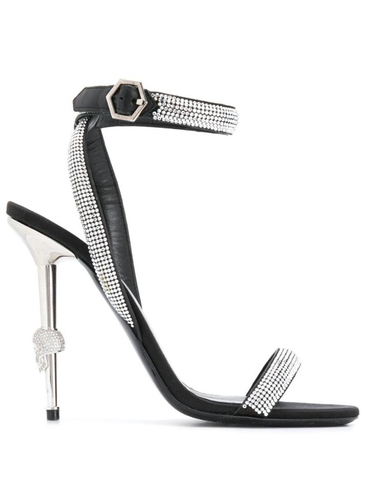 Philipp Plein Crystal High-heeled Sandals - Silver