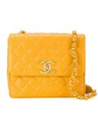 Chanel Vintage Quilted Crossbody Bag, Women's, Yellow/orange