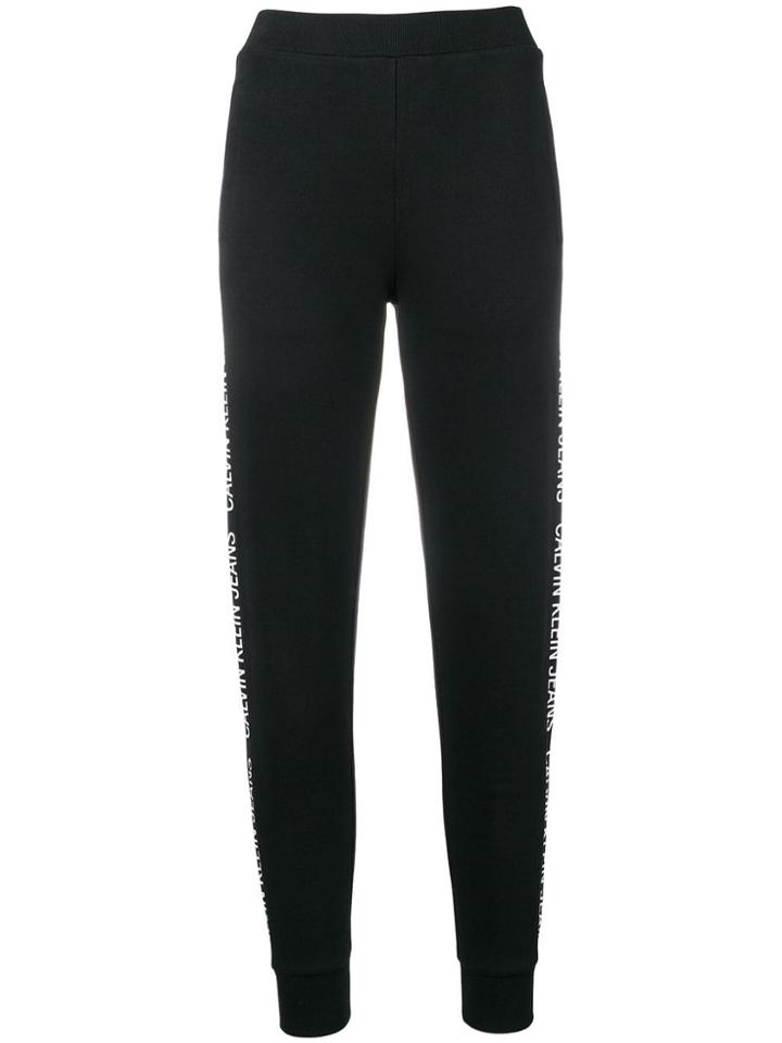 Calvin Klein Jeans Logo Stripe Track Pants - Black