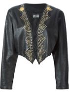 Versace Vintage Studded Cropped Jacket - Black