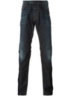 Emporio Armani Stonewash Tapered Jeans, Men's, Size: 34, Blue, Cotton/spandex/elastane