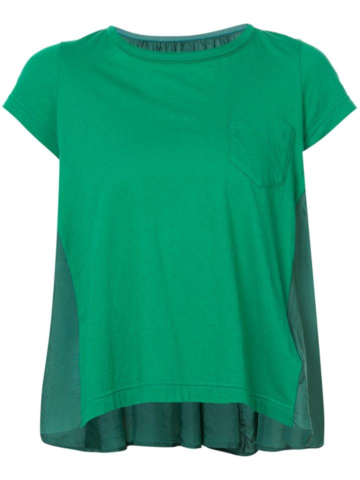 Sacai Cropped T-shirt - Green
