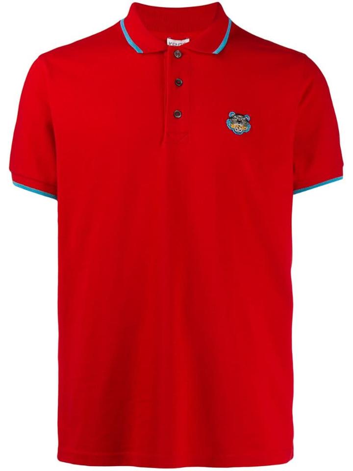 Kenzo 'mini Tiger' Polo Shirt - Red