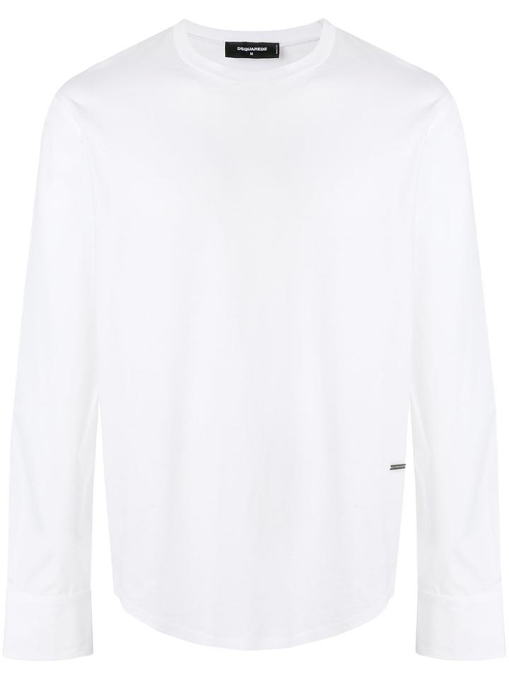 Dsquared2 Contrast Sleeve Top - White