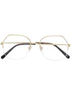 Stella Mccartney Eyewear Half Frame Eyeglasses - Metallic