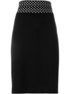 Diane Von Furstenberg Polka Dot Detail Skirt