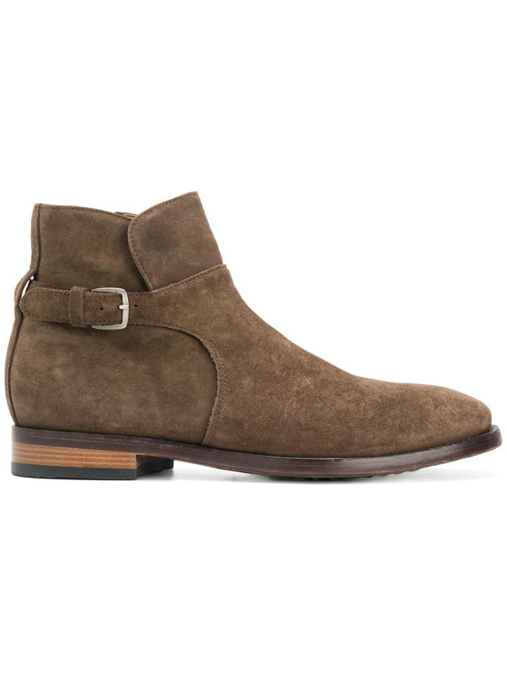 Officine Creative Buckle Detailed Ankle Boots - Brown