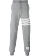 Thom Browne 4-bar Stripe Sweatpants, Men's, Size: 2, Grey, Cotton/nylon/polyurethane