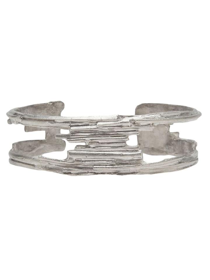 1-100 Cut Out Cuff, Men's, Size: L, Metallic, Silver