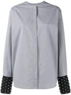 J.w.anderson Checked Cuff Detail Shirt, Women's, Size: 14, Black, Cotton