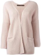 Incentive! Cashmere Open Cardigan, Women's, Size: Medium, Pink/purple, Cashmere