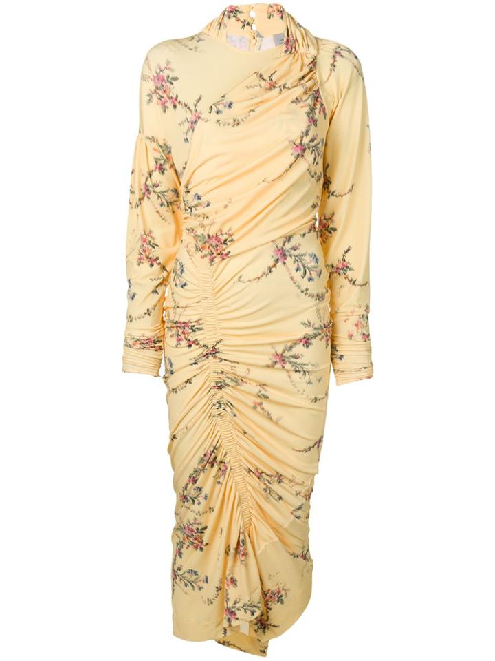 Preen By Thornton Bregazzi Fitted Maxi Dress - Yellow