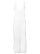 Esteban Cortazar Silky Knit Tie Shoulder Dress - White