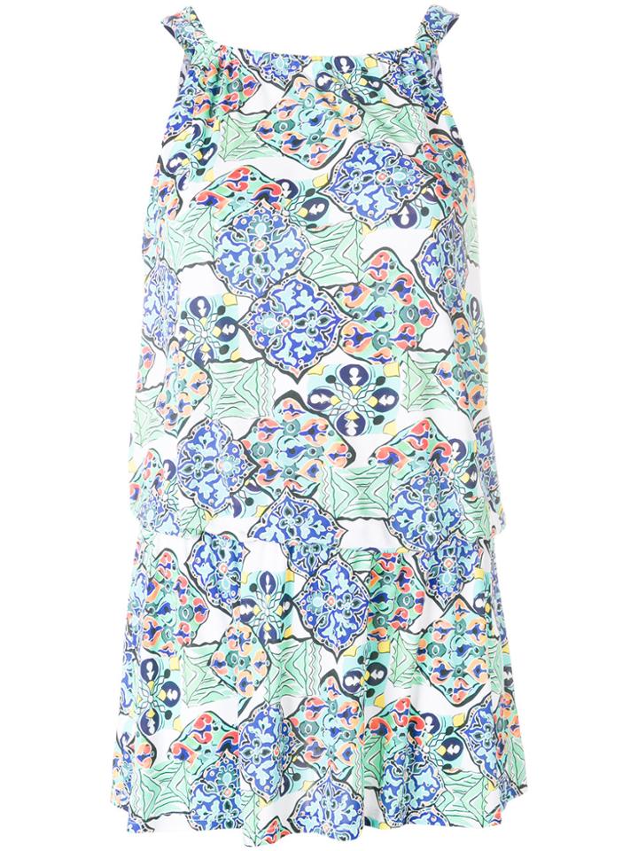 Cia Marítima Print Fitted Mini Dress - Blue