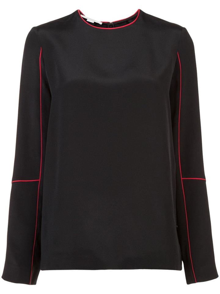 Stella Mccartney Contrast Stitching Blouse - Black