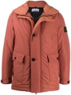 Stone Island Concealed Button Jacket - Brown