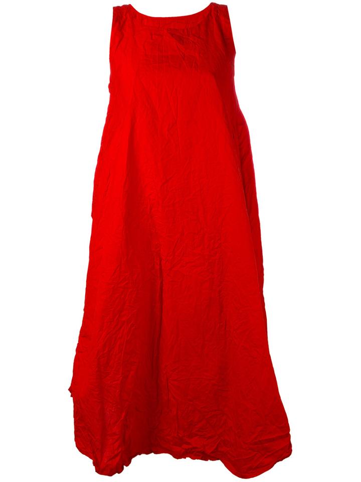 Daniela Gregis - Sleeveless Flared Dress - Women - Cotton - 2, Red, Cotton