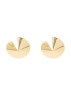 Gaviria Metallic Gold Fortune Cookie Earrings