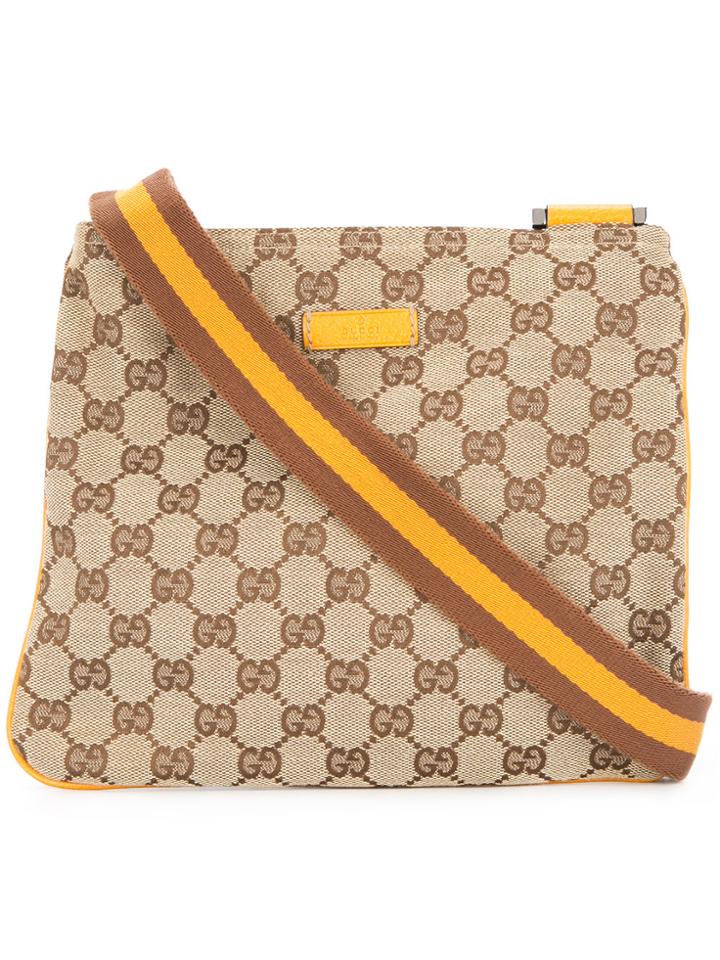 Gucci Vintage Gg Shelly Line Cross-body Bag - Nude & Neutrals