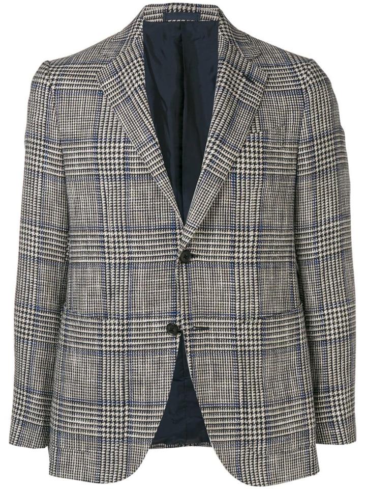 Caruso Checked Blazer - Neutrals