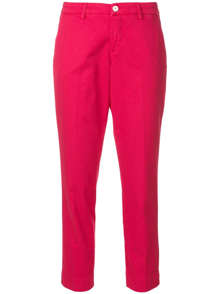 Re-hash Cropped Tailored Trousers - Pink & Purple