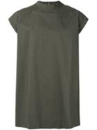 Rick Owens Drkshdw Band Collar T-shirt, Men's, Green, Cotton
