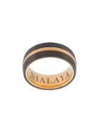 Nialaya Jewelry Paneled Curved Ring - Yellow & Orange