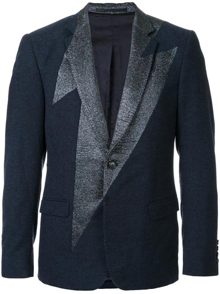Walter Van Beirendonck Vintage Metallic Detail Blazer - Blue