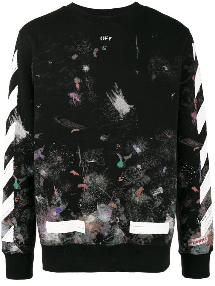 Off-white Galaxy Brushed Print Sweatshirt - Black