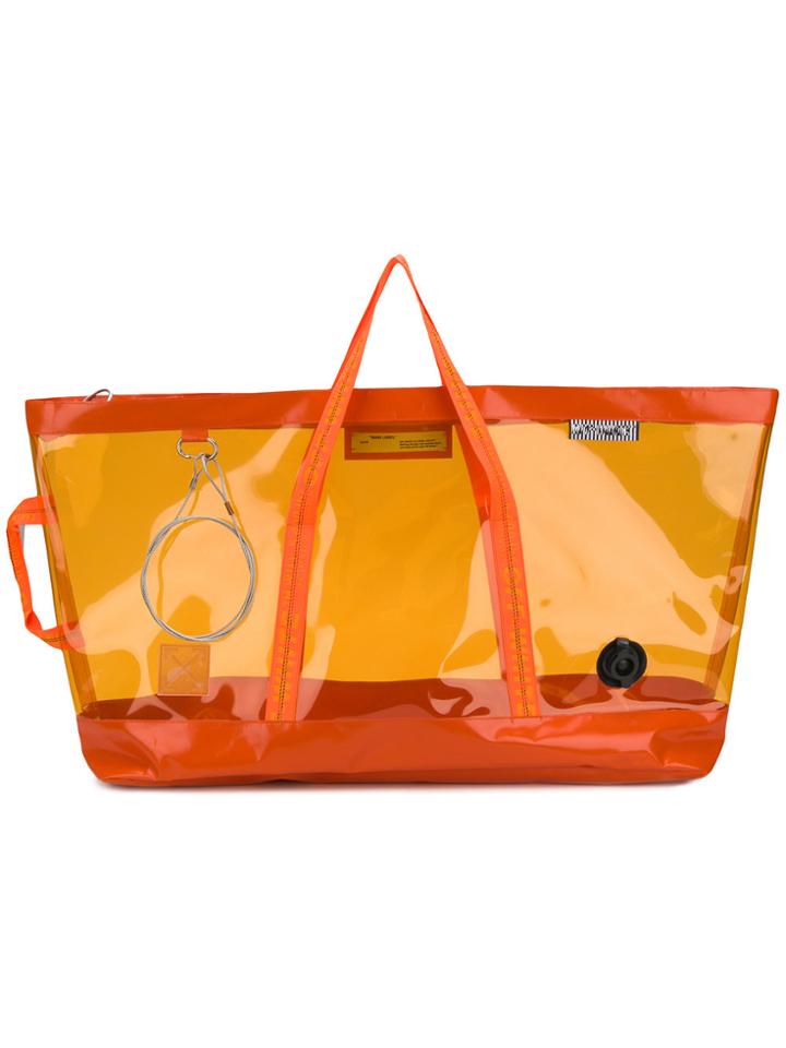 Off-white Large Transparent Shopper Tote - Yellow & Orange