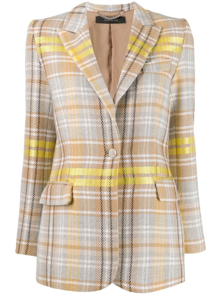 Federica Tosi Check Print Single-breasted Blazer - Neutrals