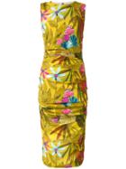 Eggs - Floral Print Fitted Dress - Women - Acetate/polyester - 44, Green, Acetate/polyester