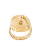 Aurelie Bidermann 'melina' Oval Mask Ring, Women's, Size: 54, Metallic