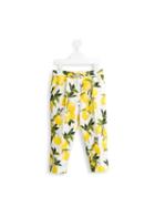 Dolce & Gabbana Kids Brocade Lemon Print Trousers, Girl's, Size: 8 Yrs, Yellow/orange