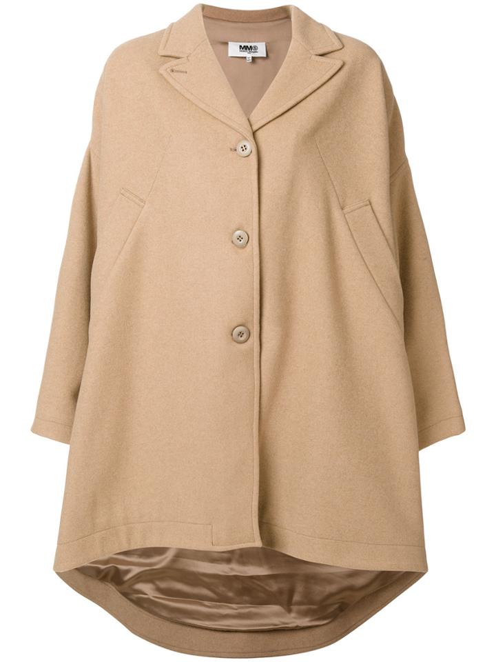Mm6 Maison Margiela Oversized Coat - Nude & Neutrals