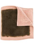 Yves Salomon Colour Block Fur Scarf - Neutrals