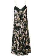 No21 Floral Print Pleated Midi Dress - Multicolour