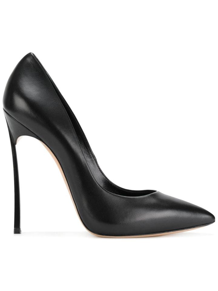 Casadei Blade Leather Pumps - Black