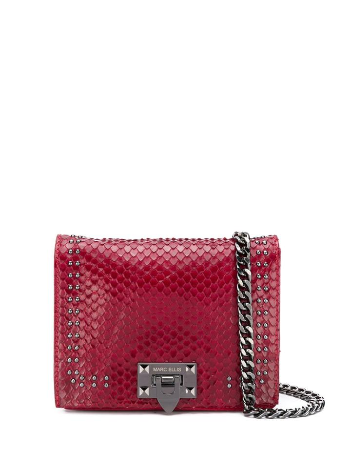 Marc Ellis Lizard Effect Crossbody Bag - Red