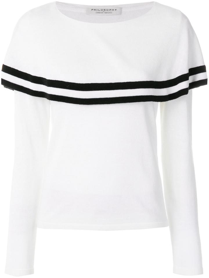 Philosophy Di Lorenzo Serafini Long-sleeve Layered Sweater - White