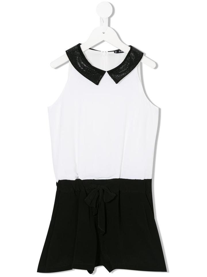 Monnalisa Jakioo - Monochrome Playsuit - Kids - Polyester/viscose - 12 Yrs, White